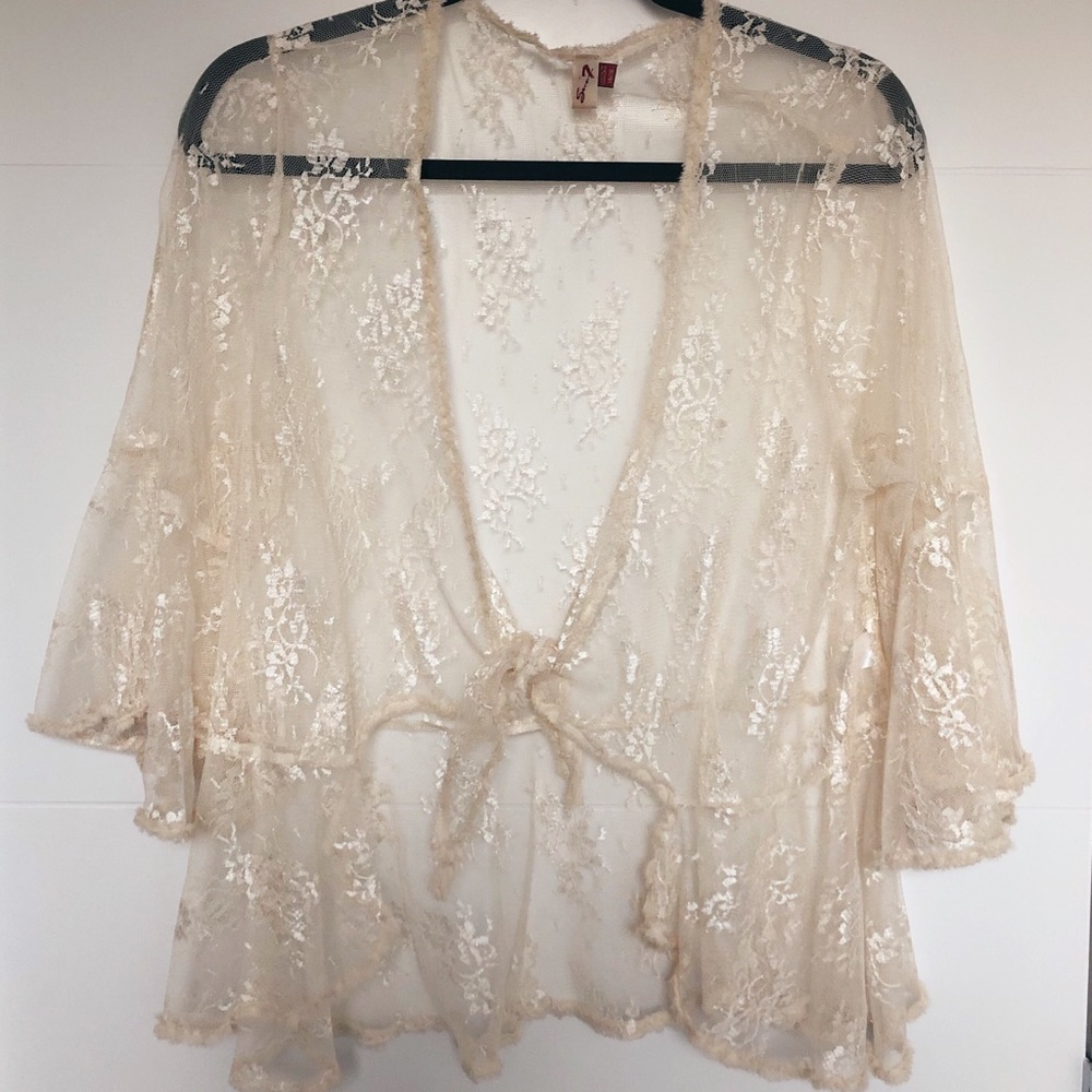 Flowy Lace Tie Top